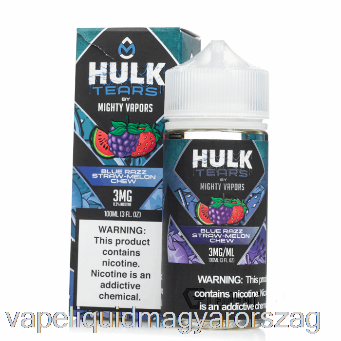 Kék Razz Szalma Dinnye Rágó - Hulk Könnyek - 100 Ml 0 Mg Vape E Cigi